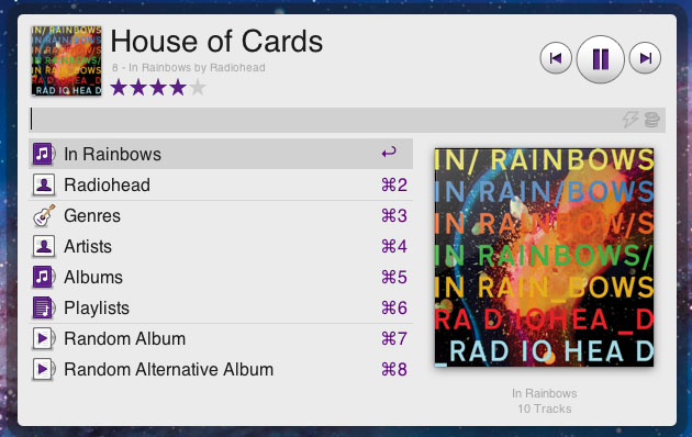 You'll need the Powerpack for the iTunes controller, but it's very handy. In Rainbows sold separately