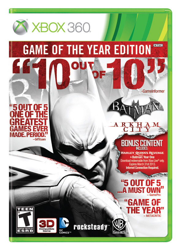 10/10 GAME OF THE YEAR featuring Batman.